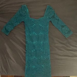 XS/ S Free People 3/4 sleeve lace dress